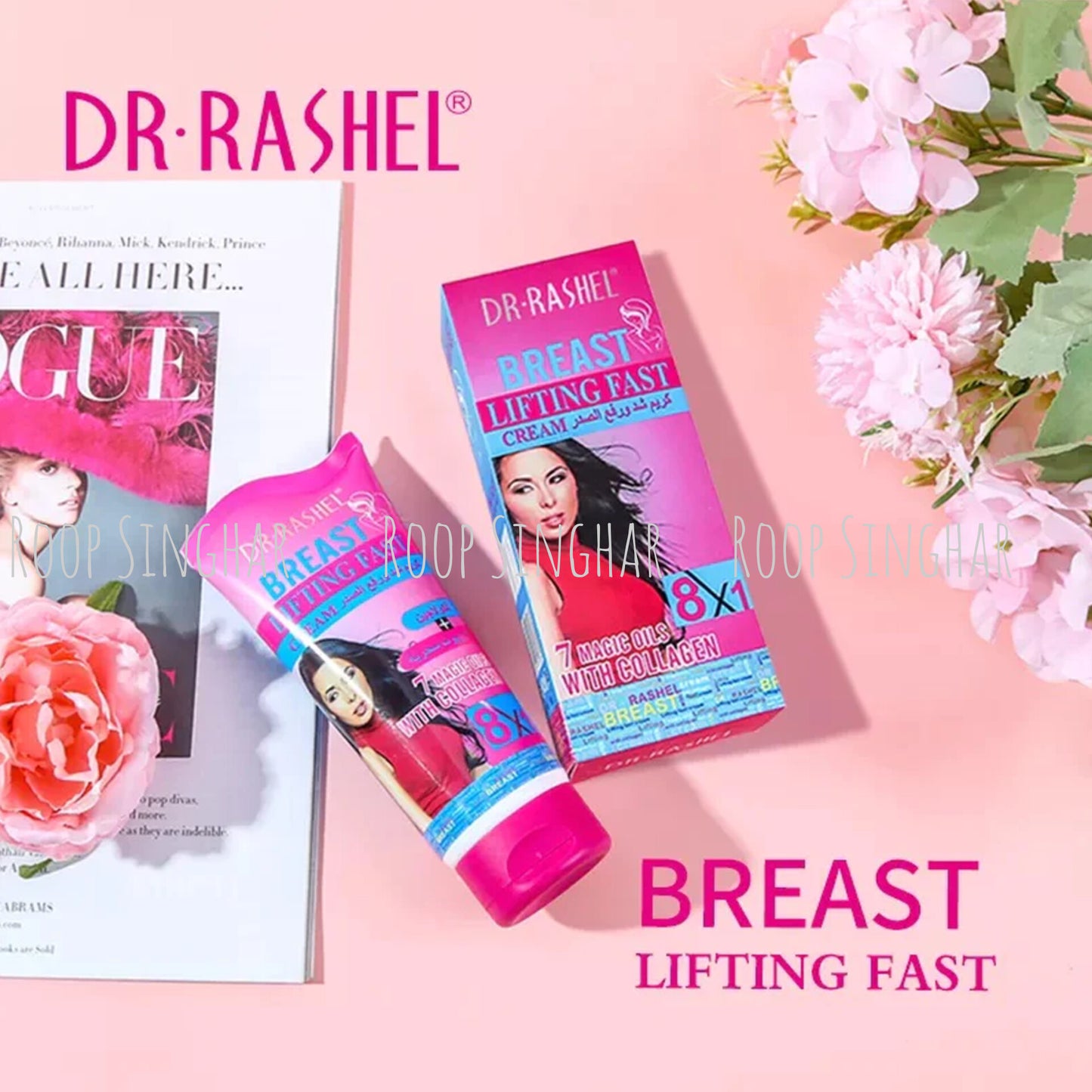 DR.RASHEL BREAST LIFTING FAST Cream (8X1) 7 Magic Oils with Collagen (150g)