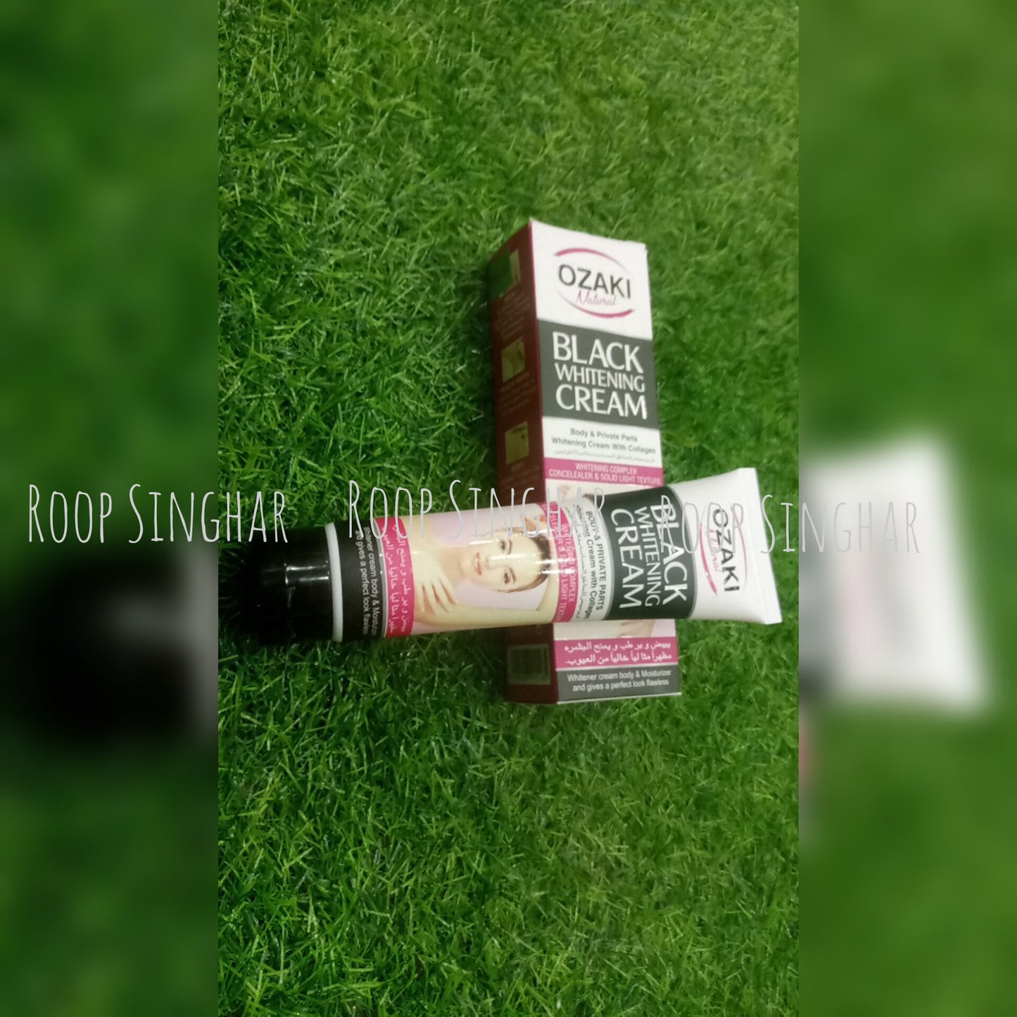 OZAKI Natural Black Whitening Cream Body & Private Parts Whitening Cream with Collagen(100g)