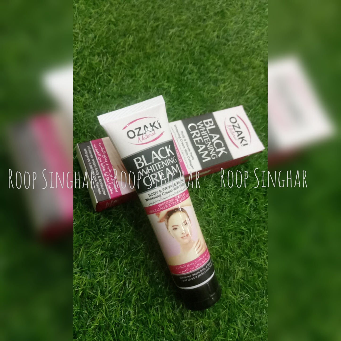 OZAKI Natural Black Whitening Cream Body & Private Parts Whitening Cream with Collagen(100g)