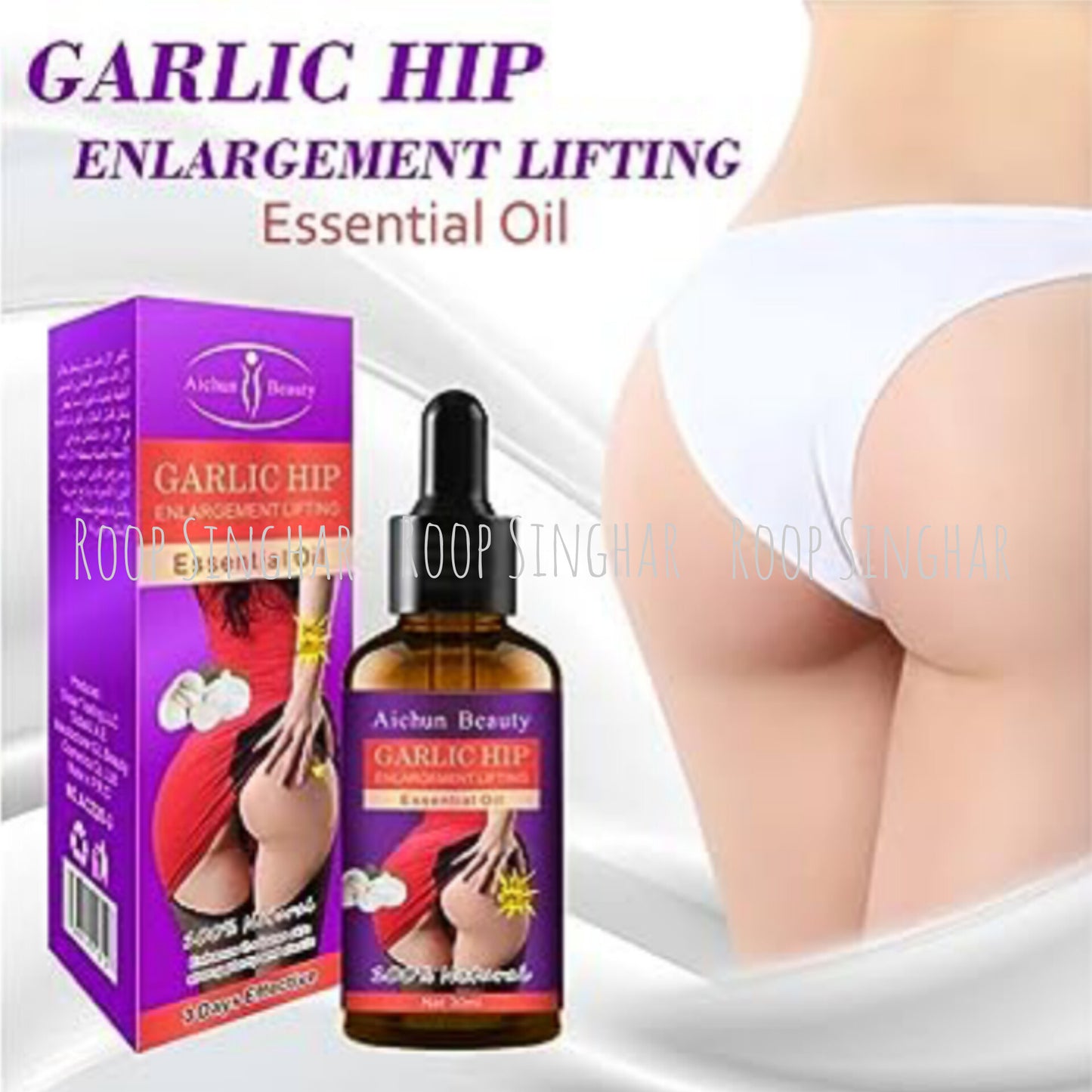 Aichun Beauty GARLIC HIP Enlarging Lifting Essential Oil (30ml)