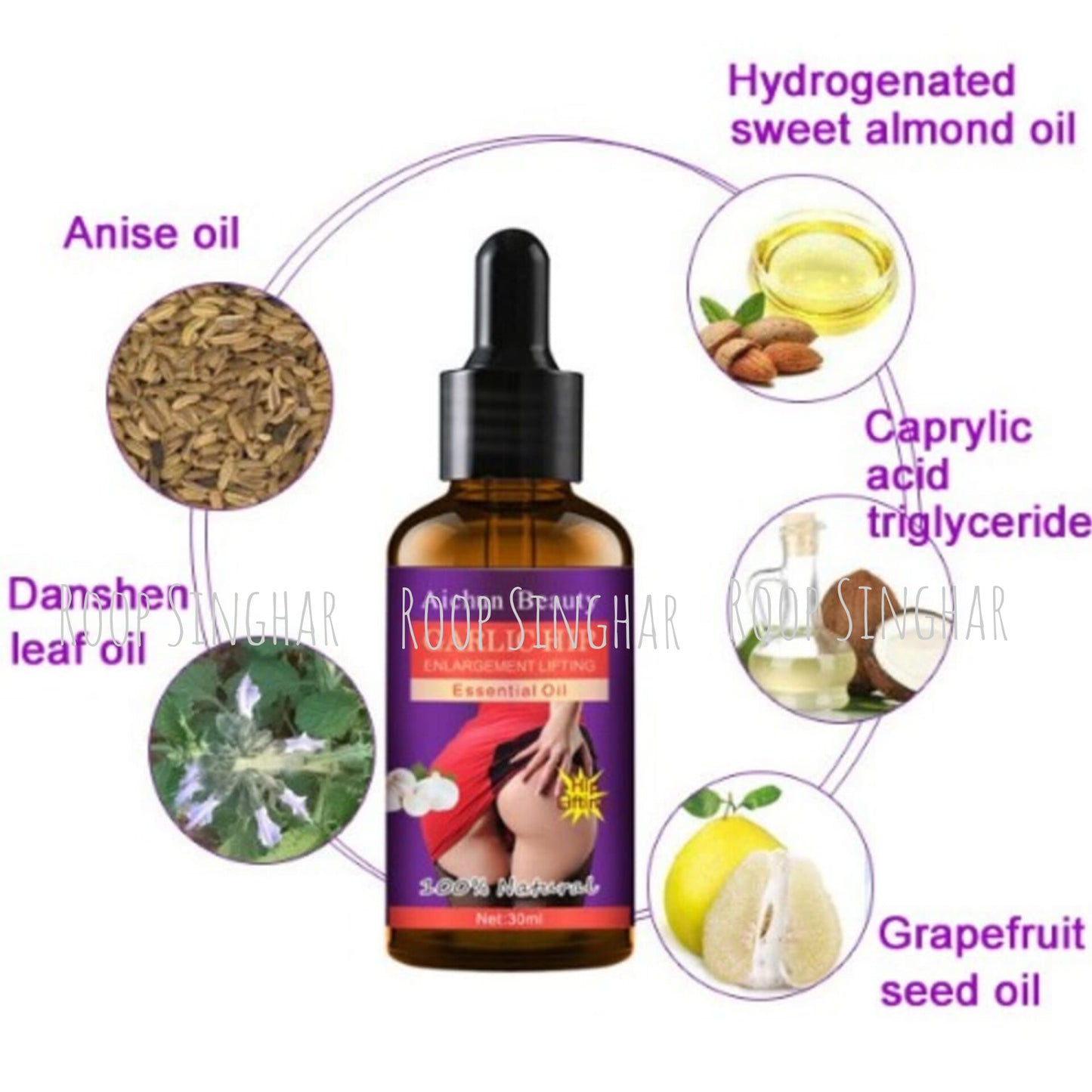 Aichun Beauty GARLIC HIP Enlarging Lifting Essential Oil (30ml)