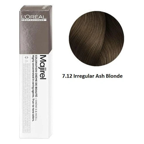 Loreal Majirel Hair Color Irregular Ash Blonde - 7.12 ,50ml