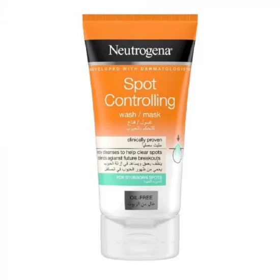 Neutrogena Spot Control Wash/Mask: Dual-action brilliance for clear, spot-free skin.