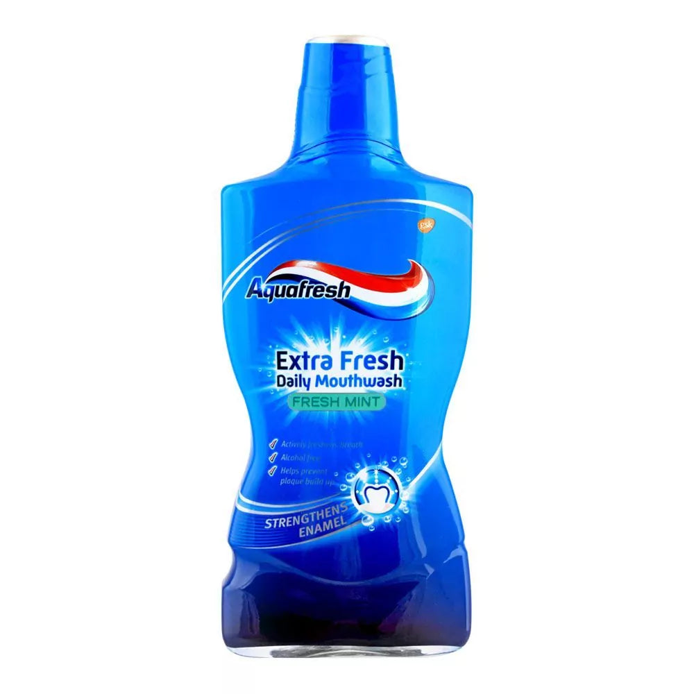 Aquafresh Fresh Mint Extra Fresh Daily Mouthwash 500mL