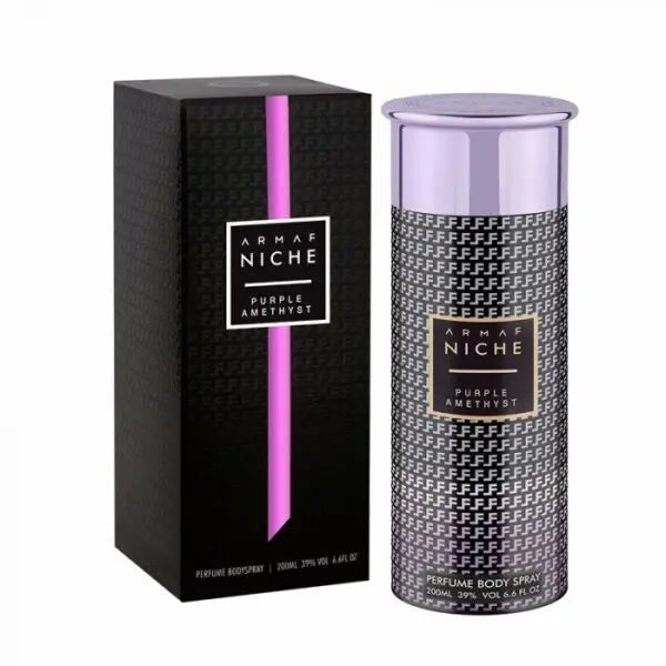 Armaf Niche Purple Amethyst: Opulent floral and woody blend (200 mL).