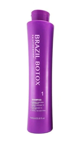 Revitalize locks with Brazil Botox Shampoo - Silky, Strong, Lustrous Hair (1000 mL).