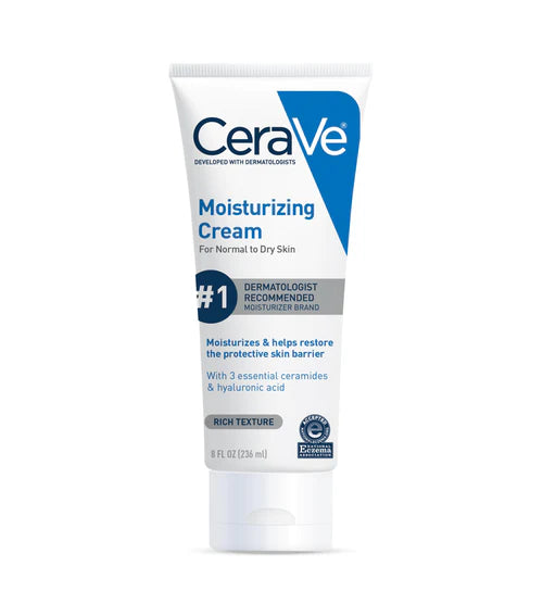 CeraVe Moisturizing Cream 236mL: Essential hydration for smooth and healthy skin. Dermatologist-recommended formula with ceramides and hyaluronic acid.