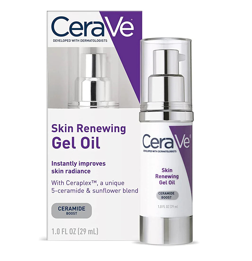CeraVe Skin Renewing Gel Oil 29 mL: Lightweight renewal for radiant skin. Gel-oil fusion with ceramides for on-the-go nourishment and youthful vitality.