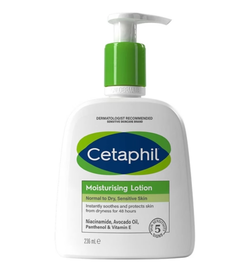 Cetaphil Moisturising Lotion 236 mL: Dermatologist-recommended hydration for soft and smooth skin. The non-greasy formula for daily comfort.
