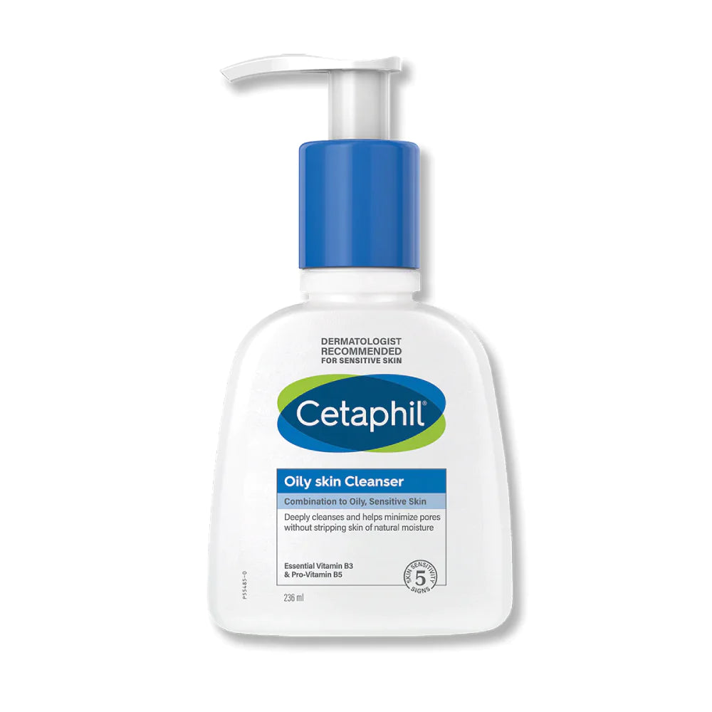 Cetaphil Oily Skin Cleanser 236 mL: Gentle and effective formula for balanced, refreshed skin. Dermatologist-recommended for oily and combination skin types.