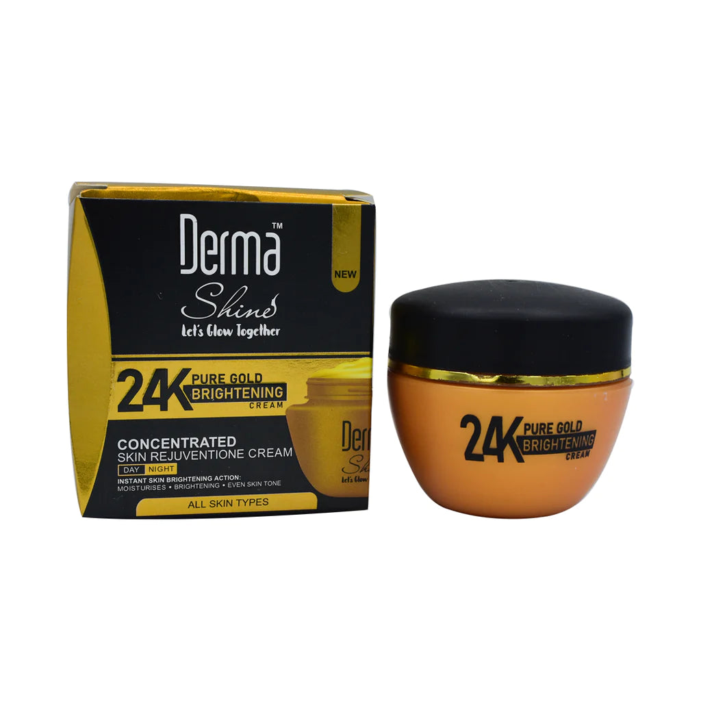 Illuminate with Derma Shines 24K Gold for Radiant Skin.