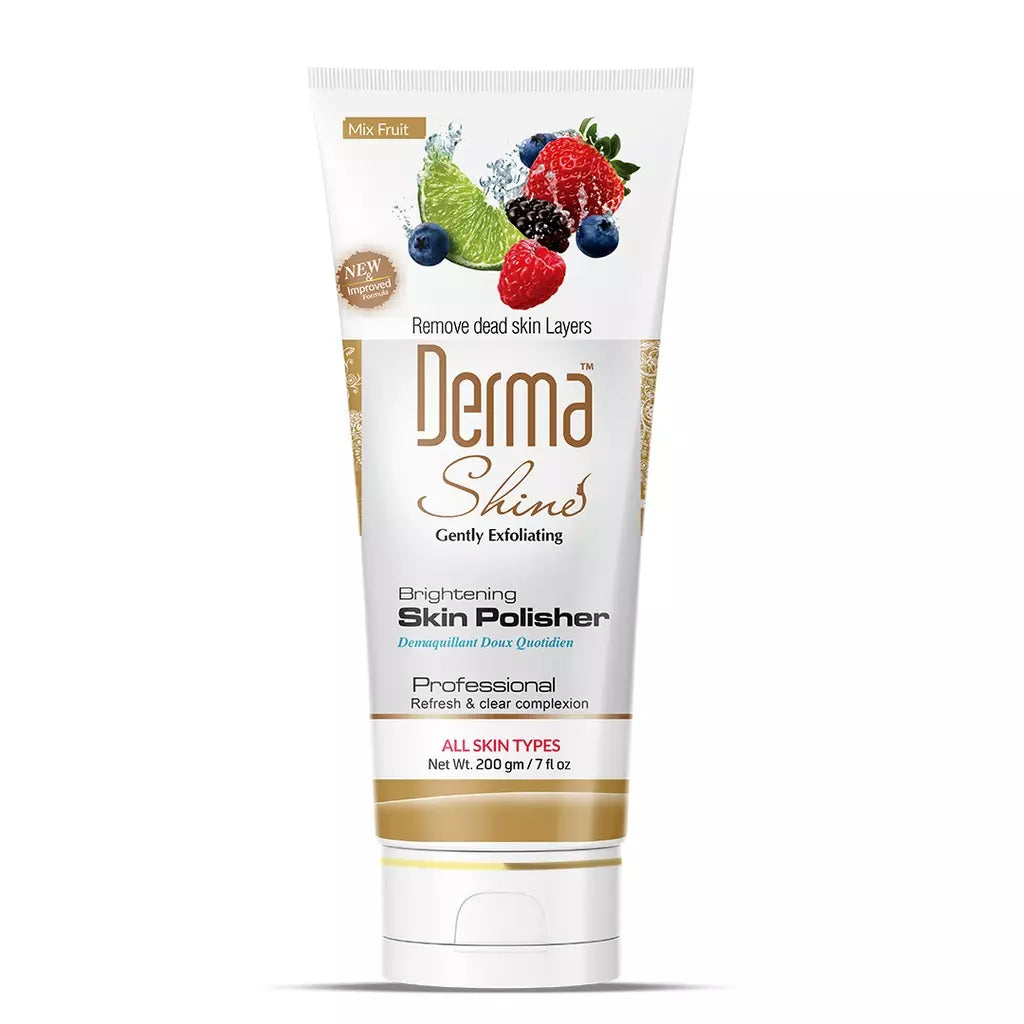 Derma Shine Skin Polisher: Illuminate with gentle exfoliation (200g).