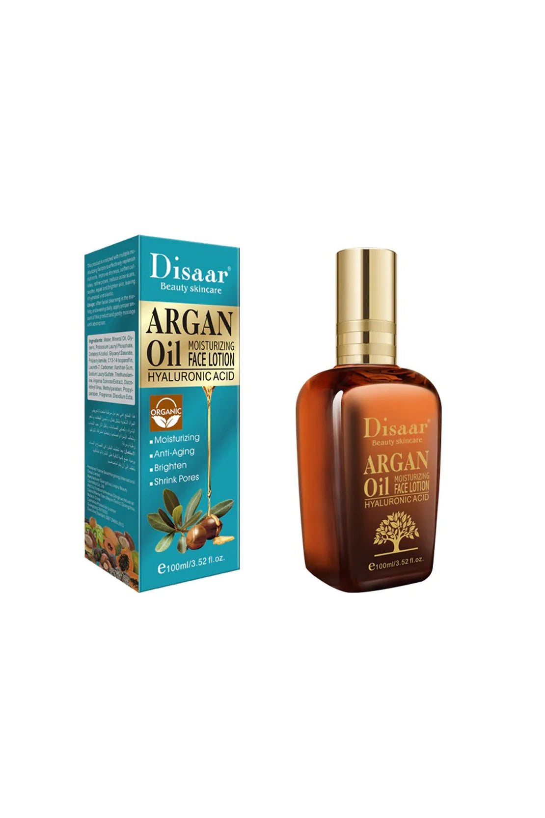 Disaar Beauty Argan Oil Serum (55 mL): Nourishing blend with Hyaluronic Acid for radiant and youthful skin. Experience skincare indulgence with Argan oil elixir.