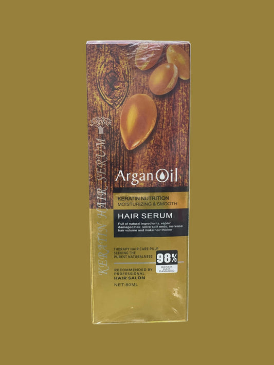 Keratin Hair Serum Argan Oil Moisturizing & Smooth Serum 80mL