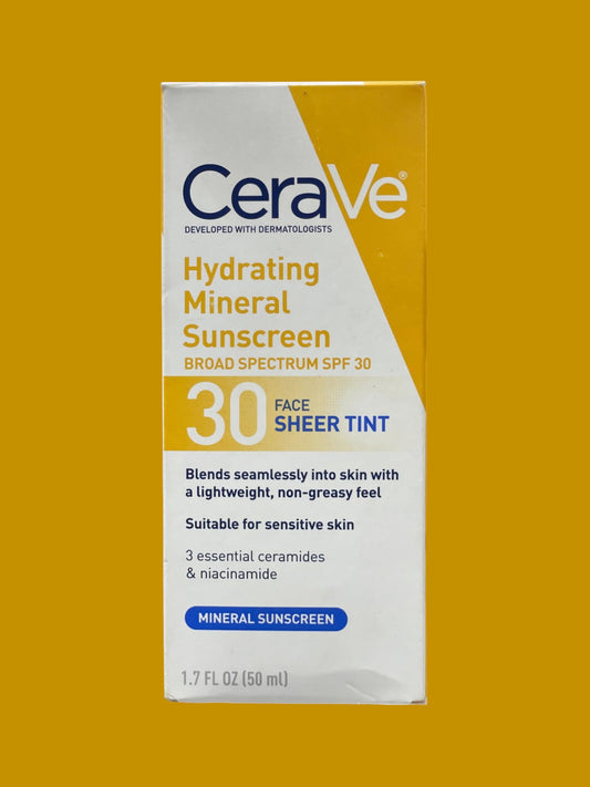 CeraVe Hydrating Mineral Sunscreen SPF 30 Sheer Tint 50mL