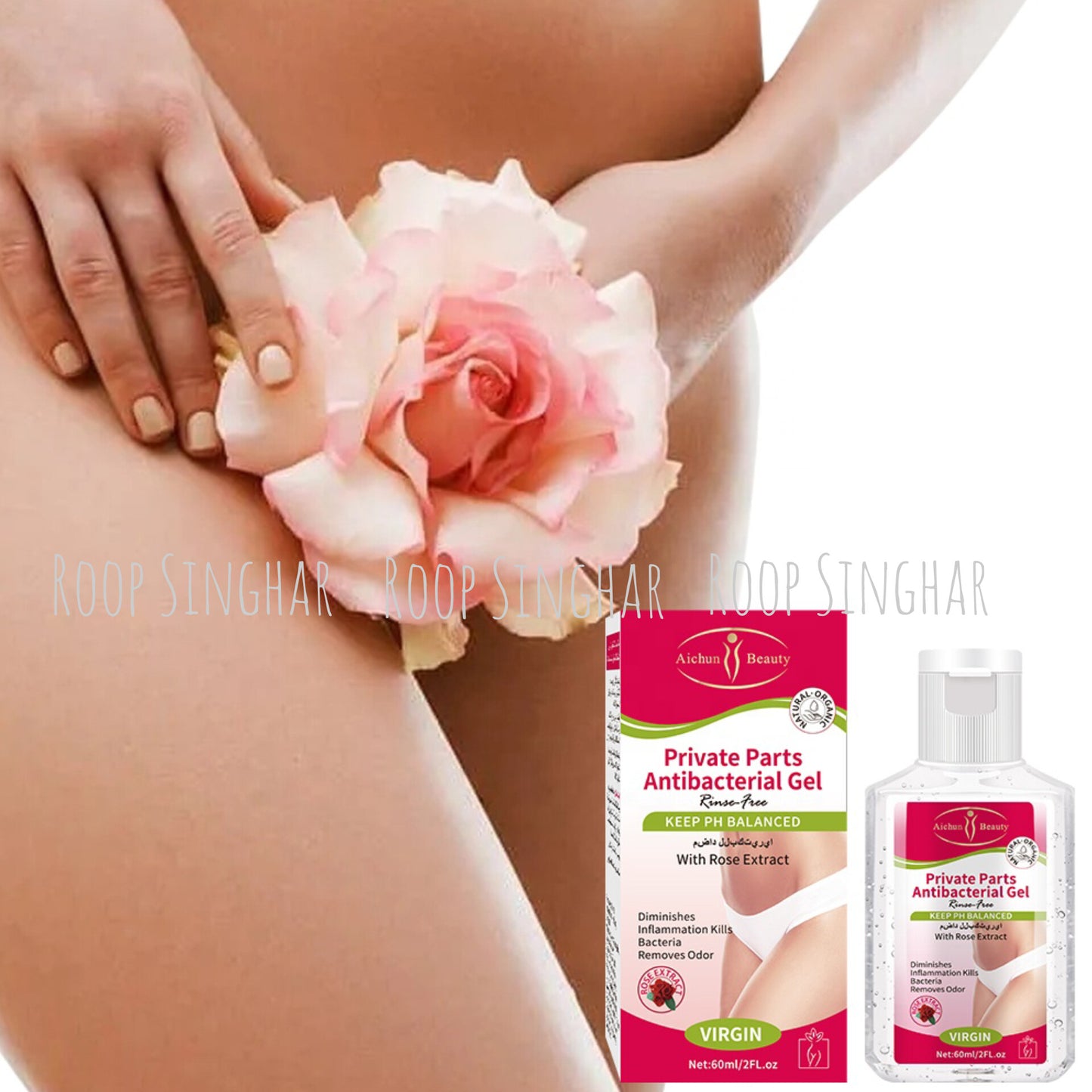 Aichun Beauty Private Parts Anti Bacterial Gel with Rose Extract (60ml)