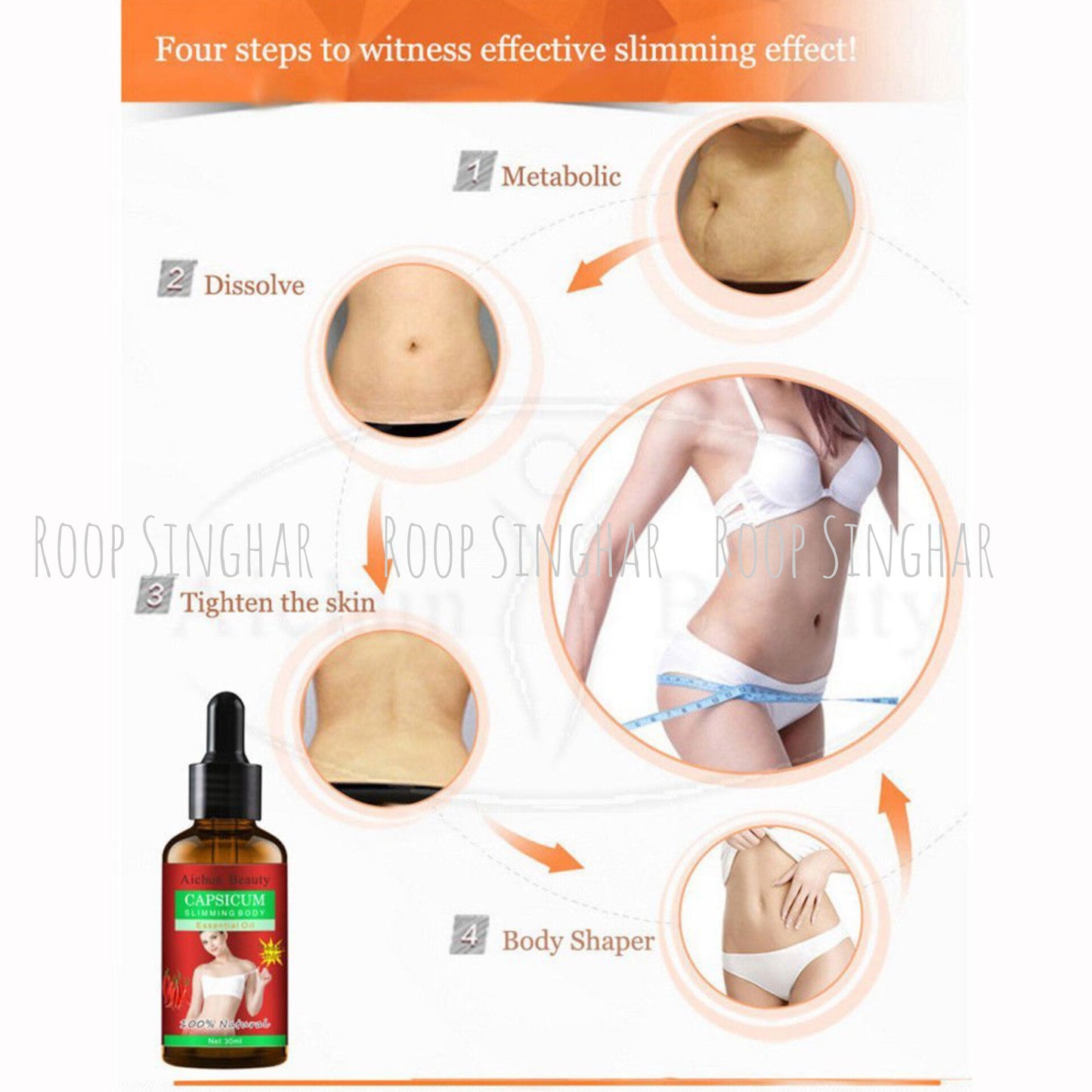 Aichun Beauty CAPSICUM Slimming Body Essential Oil (30ml)