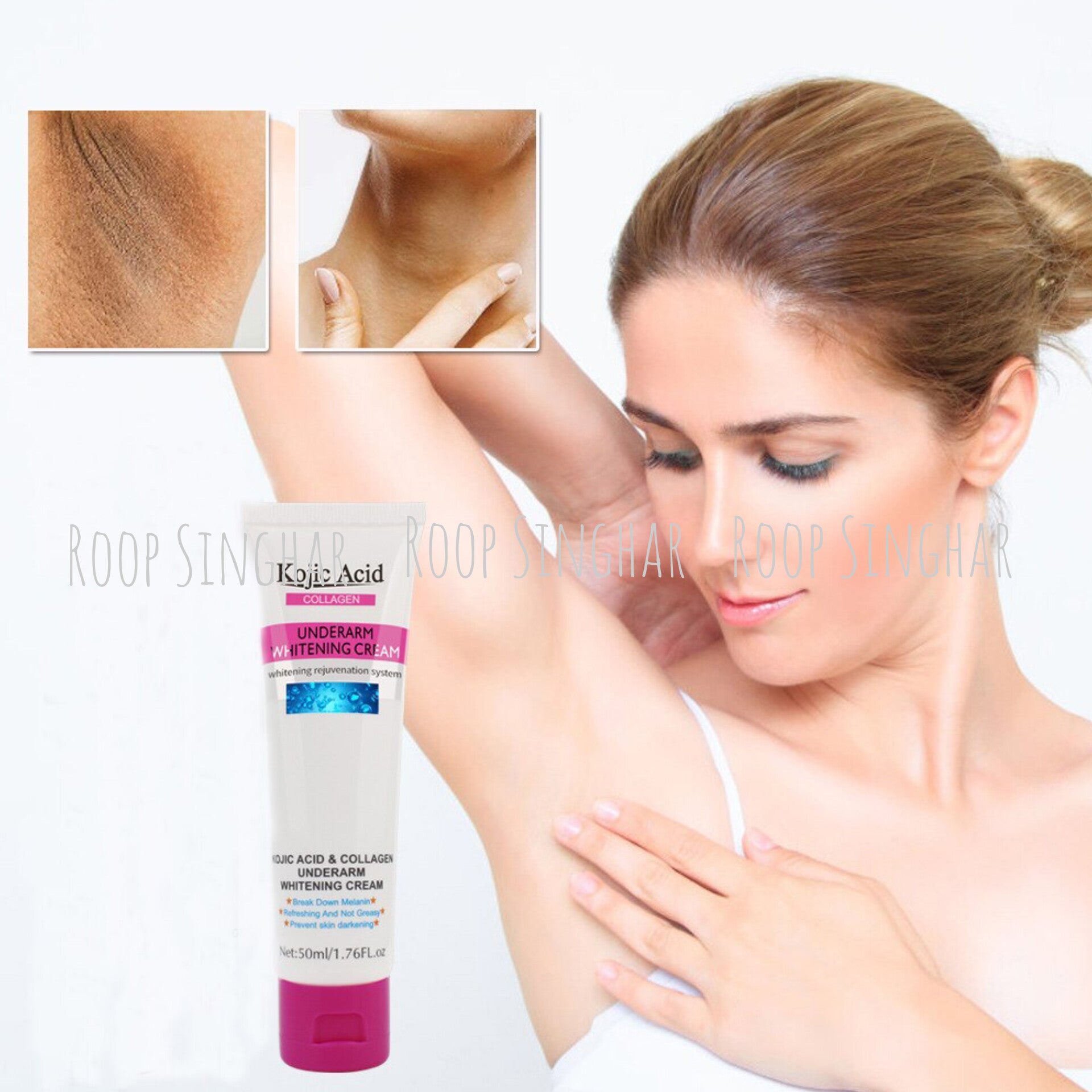 Kojic Acid COLLAGEN UNDERARM WHITENING CREAM 50ml RoopSinghar