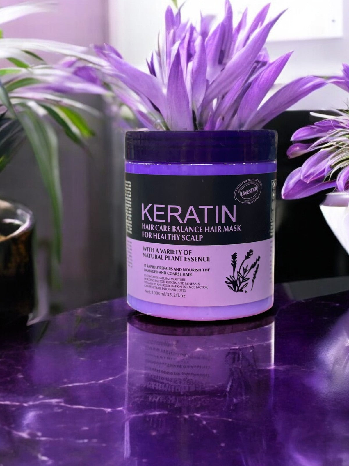 Keratin Hair Mask 1000mL (Lavender)