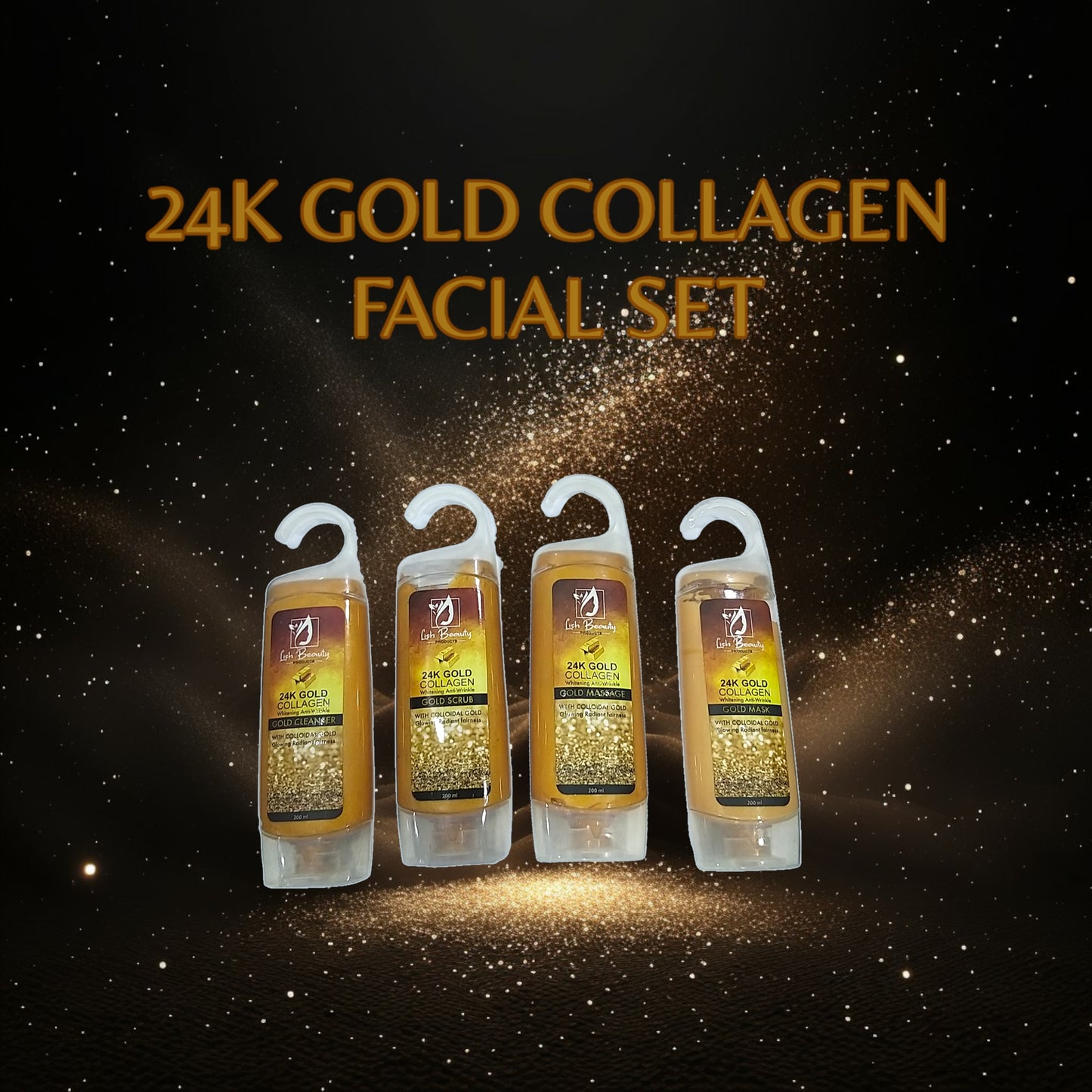 24K Gold Collagen Whitening Anti-Wrinkle With Colloidal Gold Glowing Radiant Fairness Facial Set
