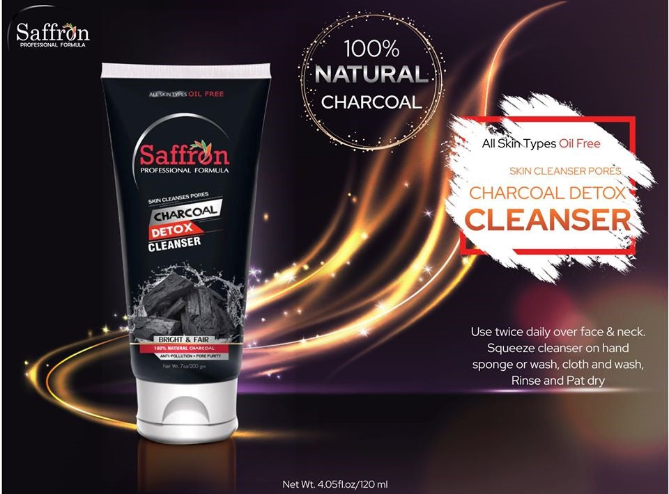 Saffron Charcoal DETOX Cleanser 200g