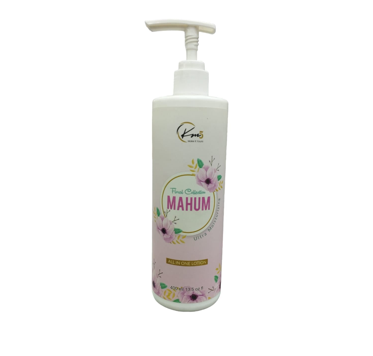 M5 Floral Collection MAHUM Ultra Moisturizing ALL IN ONE LOTION 400 mL: Dive into floral indulgence with this hydrating masterpiece. Revel in velvety smoothness and captivating fragrance.