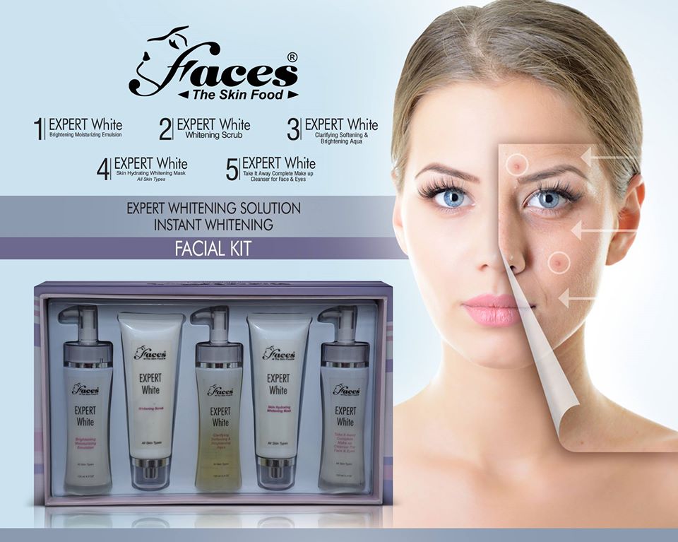 Expert Whitening Solution Instant Whitening Facial Kit 5 Piece (Small)