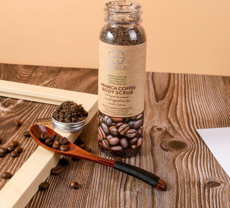 Estelin Arabica Coffee Body Scrub 200g: Invigorating exfoliation with the power of Arabica coffee. Elevate your body care with Estelin's aromatic indulgence.