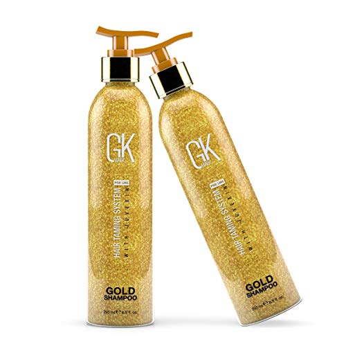 GK Gold Shampoo: Luxe haircare for vibrant, silky-smooth locks.