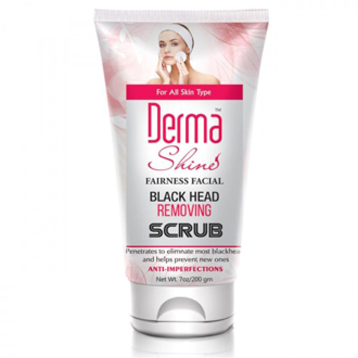 Alt Text: Clear, smooth, radiant skin – Derma Shine Black Head Scrub (200g).