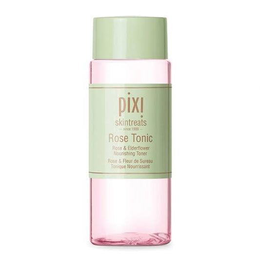 Pixi Rose Tonic 250mL: Gentle, hydrating toner with natural rose extract. Embrace petal-soft skincare with Pixi Skintreats.